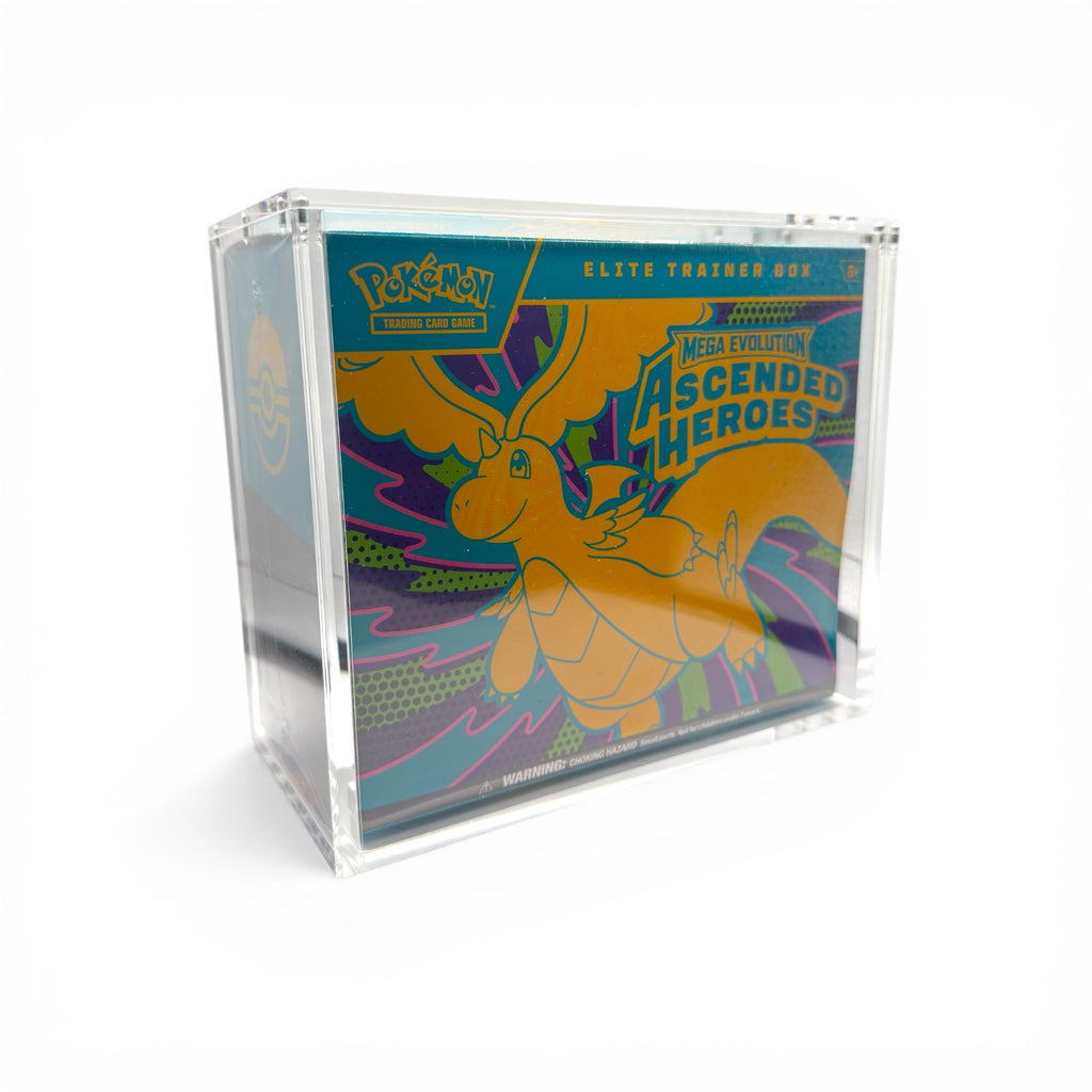 Pokemon ETB Acrylic Display Case for Elite Trainer Box Magnetic 99% UV Protection